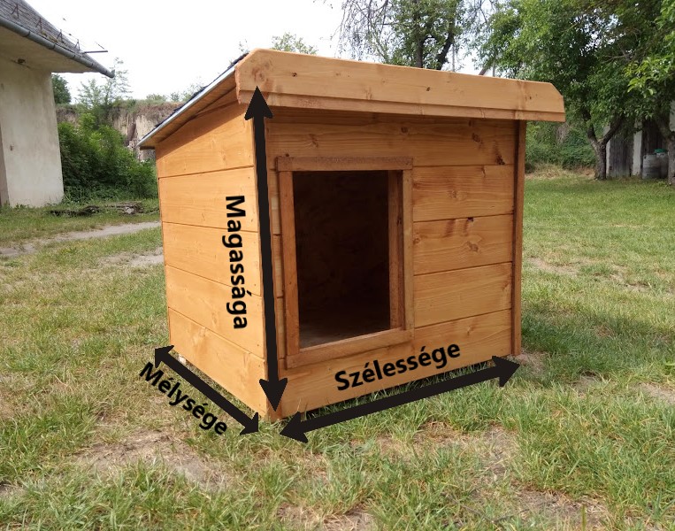 Kutyaház méretek, minőségi, egyedi kutyaházak méretválasztéka